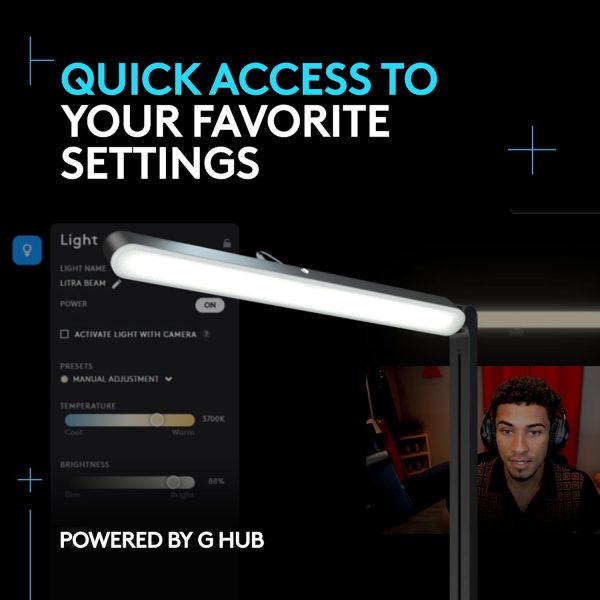 Logitech G Litra Beam LX Premium Dual-Sided RGB LED Streaming Key Light, TrueSoft, Studio Lights, Bluetooth, USB, PC/Mac - Graphite - Image 21