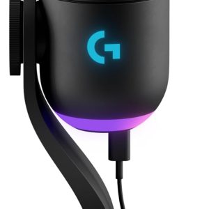 Logitech G Yeti GX Dynamic RGB Gaming Microphone, Podcast Microphone with LIGHTSYNC, Blue VOICE, G HUB Control, USB Plug and Play - Black