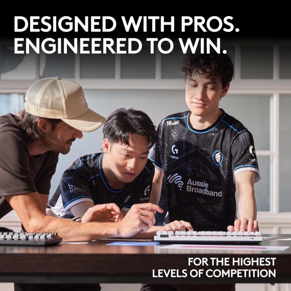 Logitech G PRO X TKL LIGHTSPEED Wireless Gaming Keyboard, Ultra-Portable Tenkeyless Design, LIGHTSYNC RGB, PBT keycaps, Tactile Switches (GX Brown) - White - Image 2
