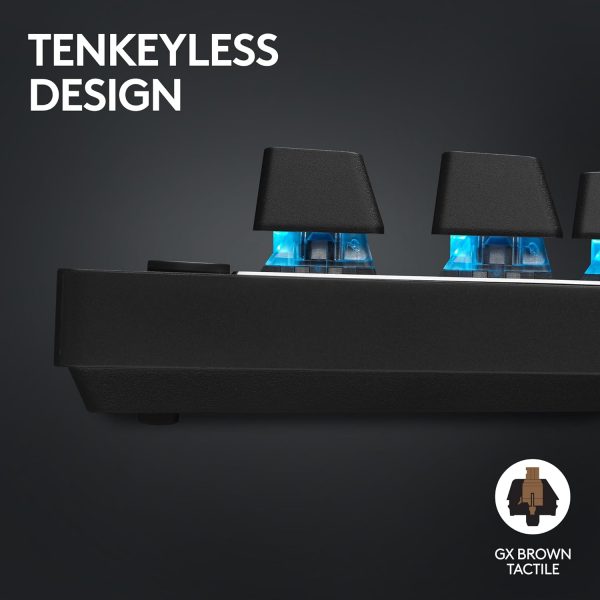 Logitech G PRO X TKL LIGHTSPEED Wireless Gaming Keyboard, Ultra-Portable Tenkeyless Design, LIGHTSYNC RGB, PBT keycaps, Tactile Switches (GX Brown) - White - Image 16