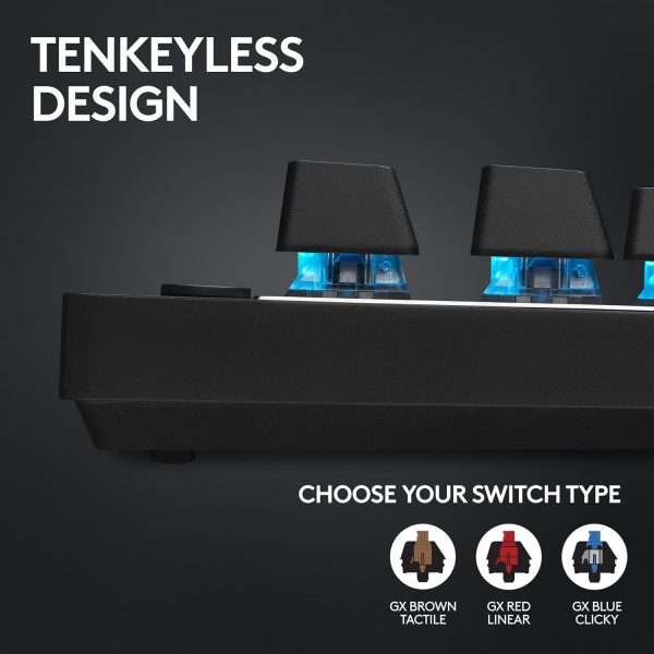 Logitech G PRO X TKL LIGHTSPEED Wireless Gaming Keyboard, Ultra-Portable Tenkeyless Design, LIGHTSYNC RGB, PBT keycaps, Tactile Switches (GX Brown) - White - Image 22