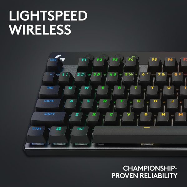 Logitech G PRO X TKL LIGHTSPEED Wireless Gaming Keyboard, Ultra-Portable Tenkeyless Design, LIGHTSYNC RGB, PBT keycaps, Tactile Switches (GX Brown) - White - Image 39
