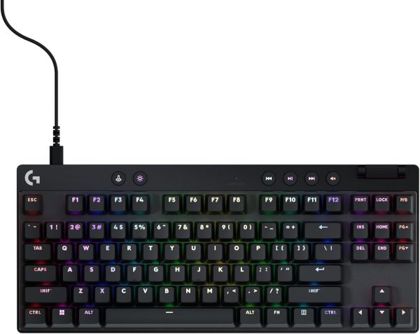 Logitech G PRO X TKL LIGHTSPEED Wireless Gaming Keyboard, Ultra-Portable Tenkeyless Design, LIGHTSYNC RGB, PBT keycaps, Tactile Switches (GX Brown) - White - Image 44