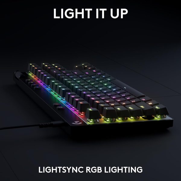 Logitech G PRO X TKL LIGHTSPEED Wireless Gaming Keyboard, Ultra-Portable Tenkeyless Design, LIGHTSYNC RGB, PBT keycaps, Tactile Switches (GX Brown) - White - Image 49