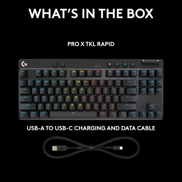Logitech G PRO X TKL LIGHTSPEED Wireless Gaming Keyboard, Ultra-Portable Tenkeyless Design, LIGHTSYNC RGB, PBT keycaps, Tactile Switches (GX Brown) - White - Image 52
