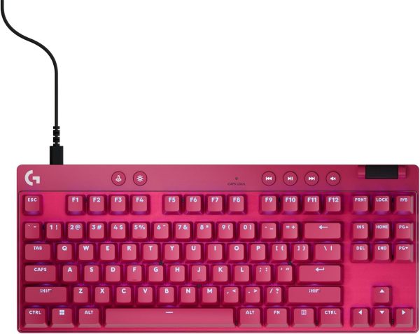 Logitech G PRO X TKL LIGHTSPEED Wireless Gaming Keyboard, Ultra-Portable Tenkeyless Design, LIGHTSYNC RGB, PBT keycaps, Tactile Switches (GX Brown) - White - Image 55