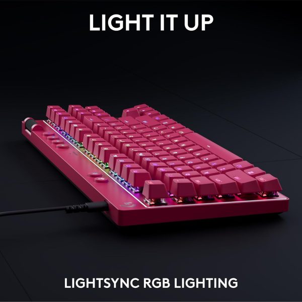 Logitech G PRO X TKL LIGHTSPEED Wireless Gaming Keyboard, Ultra-Portable Tenkeyless Design, LIGHTSYNC RGB, PBT keycaps, Tactile Switches (GX Brown) - White - Image 60