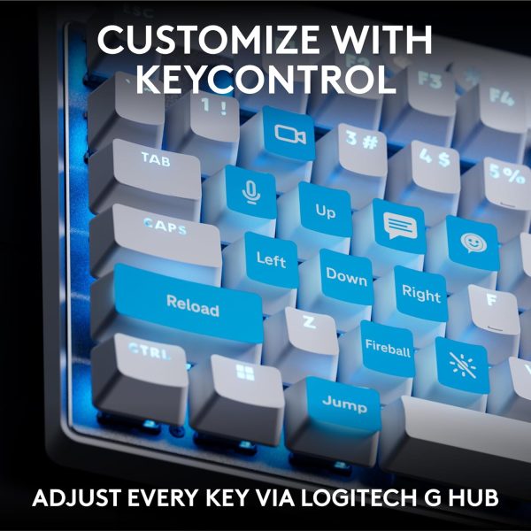 Logitech G PRO X TKL LIGHTSPEED Wireless Gaming Keyboard, Ultra-Portable Tenkeyless Design, LIGHTSYNC RGB, PBT keycaps, Tactile Switches (GX Brown) - White - Image 69