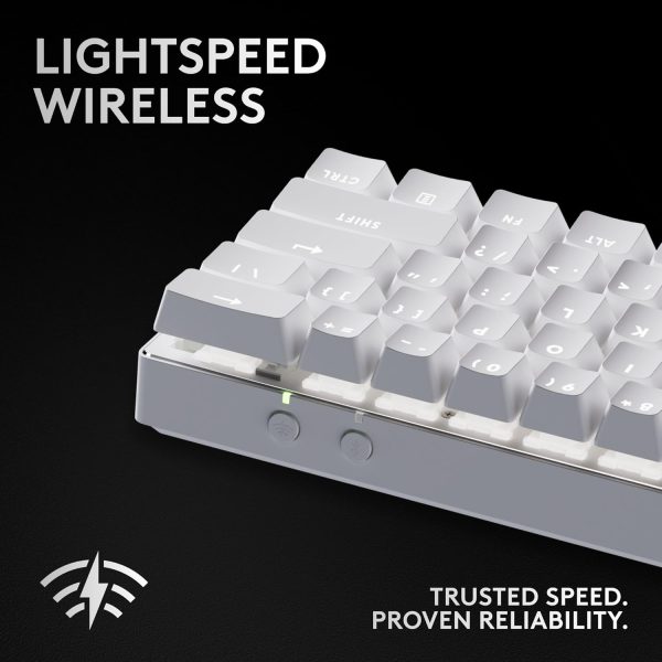 Logitech G PRO X TKL LIGHTSPEED Wireless Gaming Keyboard, Ultra-Portable Tenkeyless Design, LIGHTSYNC RGB, PBT keycaps, Tactile Switches (GX Brown) - White - Image 76