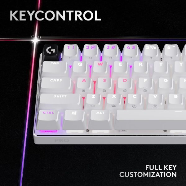 Logitech G PRO X TKL LIGHTSPEED Wireless Gaming Keyboard, Ultra-Portable Tenkeyless Design, LIGHTSYNC RGB, PBT keycaps, Tactile Switches (GX Brown) - White - Image 77