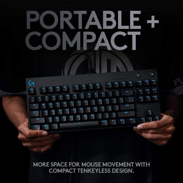 Logitech G PRO X TKL LIGHTSPEED Wireless Gaming Keyboard, Ultra-Portable Tenkeyless Design, LIGHTSYNC RGB, PBT keycaps, Tactile Switches (GX Brown) - White - Image 86
