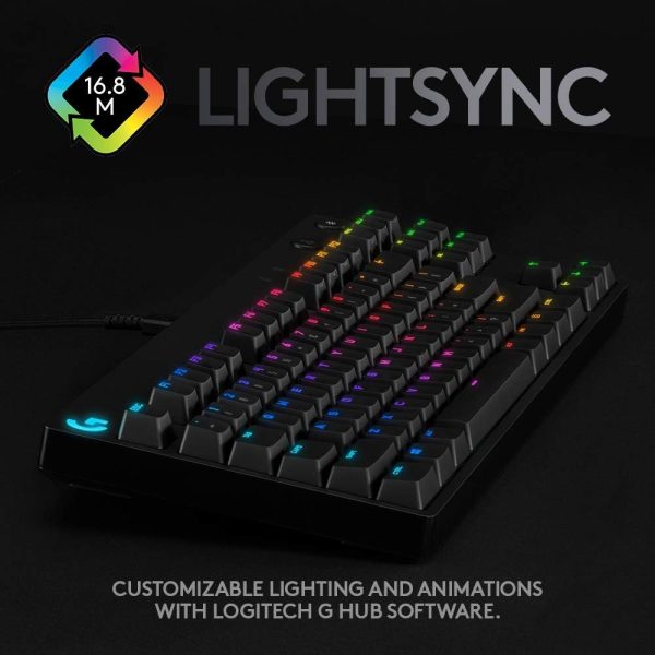 Logitech G PRO X TKL LIGHTSPEED Wireless Gaming Keyboard, Ultra-Portable Tenkeyless Design, LIGHTSYNC RGB, PBT keycaps, Tactile Switches (GX Brown) - White - Image 87