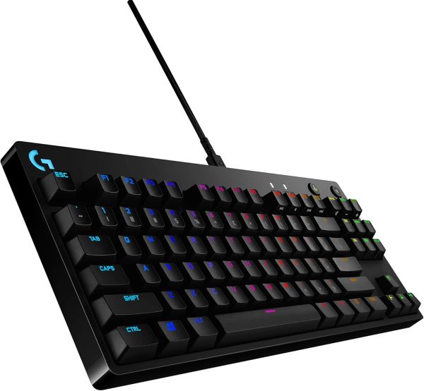 Logitech G PRO X TKL LIGHTSPEED Wireless Gaming Keyboard, Ultra-Portable Tenkeyless Design, LIGHTSYNC RGB, PBT keycaps, Tactile Switches (GX Brown) - White - Image 95