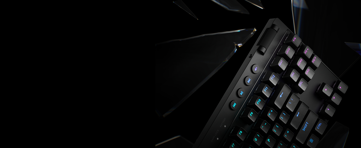 zoom of pro x tenkeyless rgb gaming mechanical keyboard in black