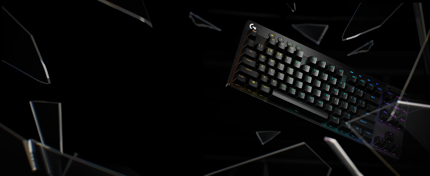 zoom of pro x tenkeyless lightsync gaming mechanical keyboard in black