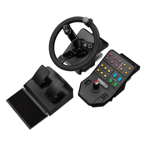 Logitech G Farm Simulator Heavy Equipment Bundle (2nd Generation), Steering Wheel Controller for Farm Simulation 2025 (and Previous Versions), Wheel, Pedals, Vehicle Side Panel Control Deck for PC