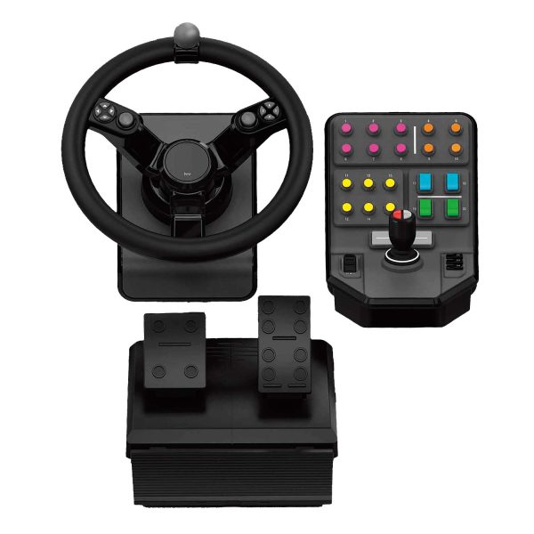 Logitech G Farm Simulator Heavy Equipment Bundle (2nd Generation), Steering Wheel Controller for Farm Simulation 2025 (and Previous Versions), Wheel, Pedals, Vehicle Side Panel Control Deck for PC - Image 2