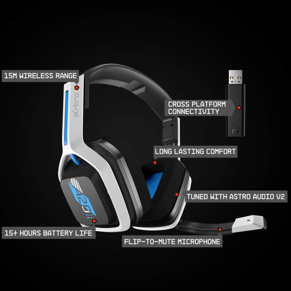 Logitech G Astro A30 Lightspeed Wireless Gaming Headset, Bluetooth, Dolby Atmos/3D Audio Compatible, Detachable Boom, 27h Battery, for Xbox, PS5, PS4, Nintendo Switch, PC, Android Blue - Image 7
