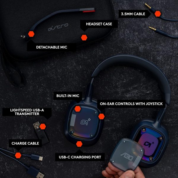 Logitech G Astro A30 Lightspeed Wireless Gaming Headset, Bluetooth, Dolby Atmos/3D Audio Compatible, Detachable Boom, 27h Battery, for Xbox, PS5, PS4, Nintendo Switch, PC, Android Blue - Image 28
