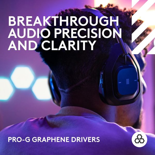 Logitech G Astro A50 X Omni-Platform Wireless Gaming Headset + Base Station for PS5, Xbox, PC: PLAYSYNC Video & Audio Switcher, HDMI 2.1 4K 120Hz VRR, &lt24 bit/48 kHz, 24hr Battery, 2.4GHz &amp BT - Black - Image 3