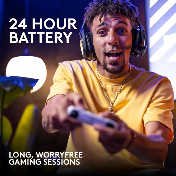 Logitech G Astro A50 X Omni-Platform Wireless Gaming Headset + Base Station for PS5, Xbox, PC: PLAYSYNC Video & Audio Switcher, HDMI 2.1 4K 120Hz VRR, &lt24 bit/48 kHz, 24hr Battery, 2.4GHz &amp BT - Black - Image 4