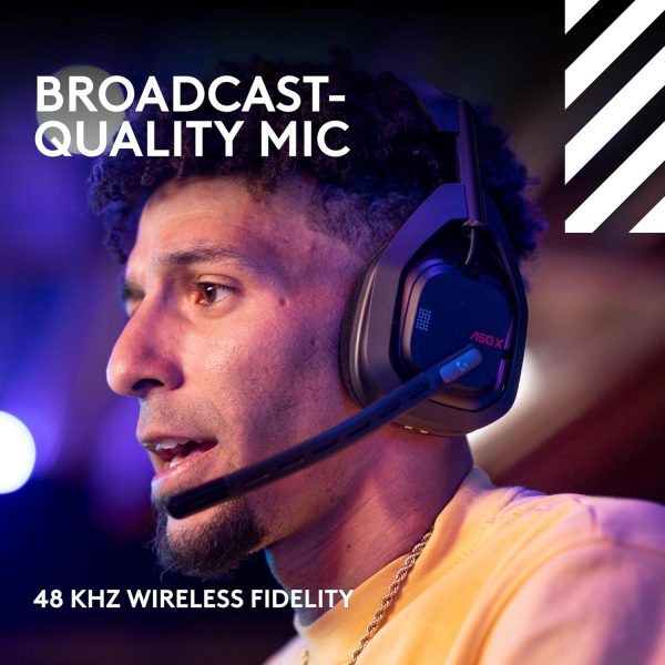 Logitech G Astro A50 X Omni-Platform Wireless Gaming Headset + Base Station for PS5, Xbox, PC: PLAYSYNC Video & Audio Switcher, HDMI 2.1 4K 120Hz VRR, &lt24 bit/48 kHz, 24hr Battery, 2.4GHz &amp BT - Black - Image 7