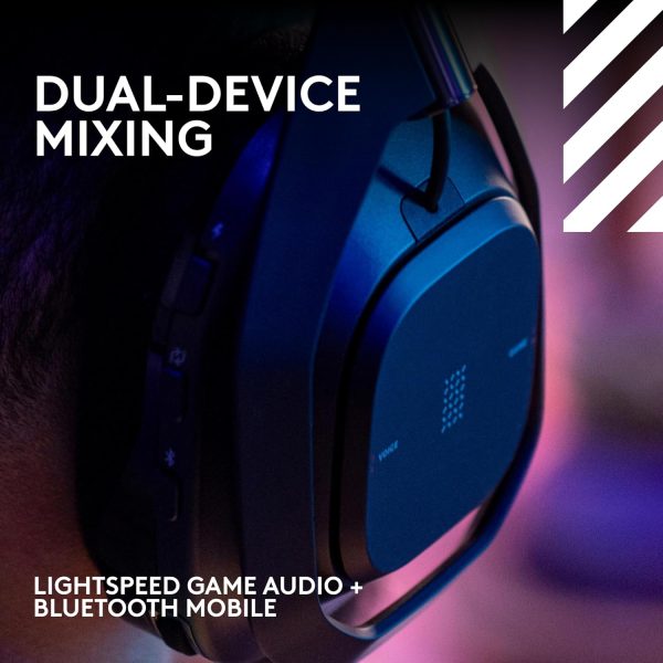 Logitech G Astro A50 X Omni-Platform Wireless Gaming Headset + Base Station for PS5, Xbox, PC: PLAYSYNC Video & Audio Switcher, HDMI 2.1 4K 120Hz VRR, &lt24 bit/48 kHz, 24hr Battery, 2.4GHz &amp BT - Black - Image 8