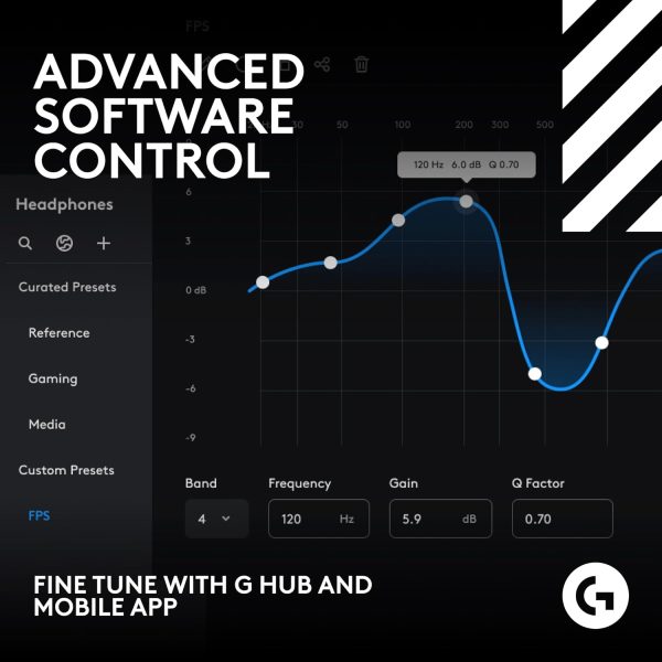 Logitech G Astro A50 X Omni-Platform Wireless Gaming Headset + Base Station for PS5, Xbox, PC: PLAYSYNC Video & Audio Switcher, HDMI 2.1 4K 120Hz VRR, &lt24 bit/48 kHz, 24hr Battery, 2.4GHz &amp BT - Black - Image 9