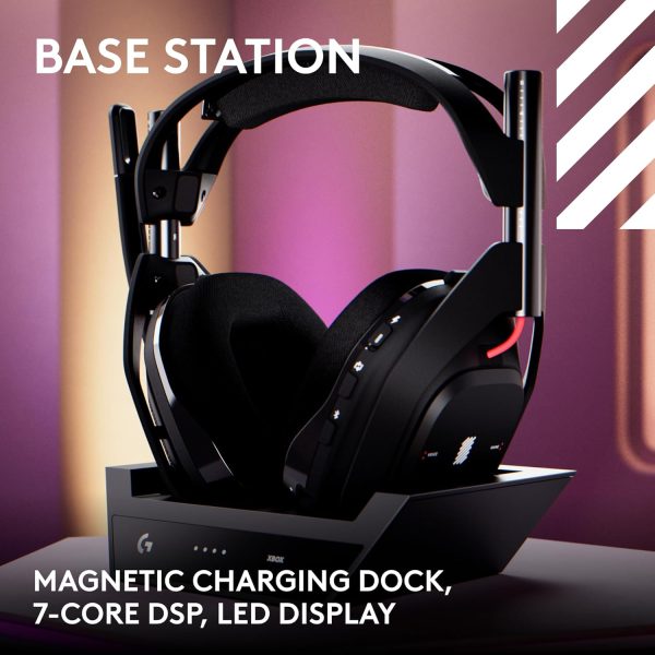 Logitech G Astro A50 X Omni-Platform Wireless Gaming Headset + Base Station for PS5, Xbox, PC: PLAYSYNC Video & Audio Switcher, HDMI 2.1 4K 120Hz VRR, &lt24 bit/48 kHz, 24hr Battery, 2.4GHz &amp BT - Black - Image 21