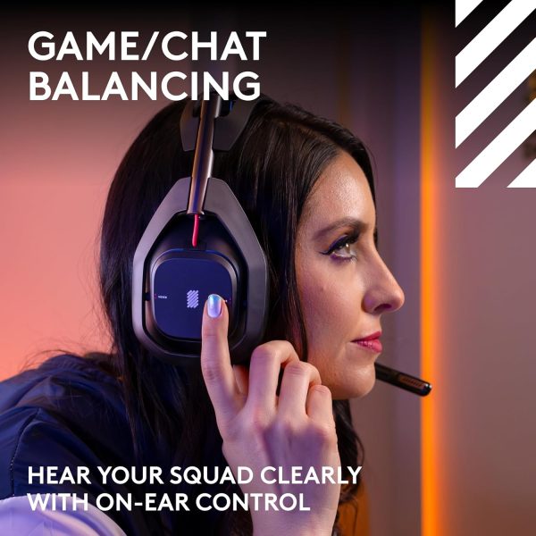 Logitech G Astro A50 X Omni-Platform Wireless Gaming Headset + Base Station for PS5, Xbox, PC: PLAYSYNC Video & Audio Switcher, HDMI 2.1 4K 120Hz VRR, &lt24 bit/48 kHz, 24hr Battery, 2.4GHz &amp BT - Black - Image 22