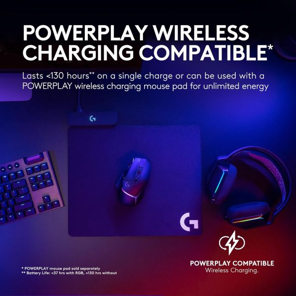 Logitech G502 X Plus Wireless Gaming Mouse - LIGHTSPEED Optical, LIGHTFORCE Switches, LIGHTSYNC RGB, HERO 25K Sensor for PC/Mac - Black - Image 5