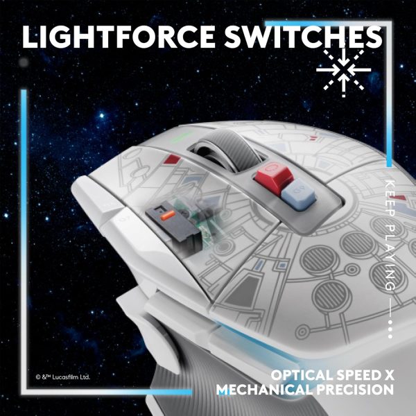 Logitech G502 X Plus Wireless Gaming Mouse - LIGHTSPEED Optical, LIGHTFORCE Switches, LIGHTSYNC RGB, HERO 25K Sensor for PC/Mac - Black - Image 26