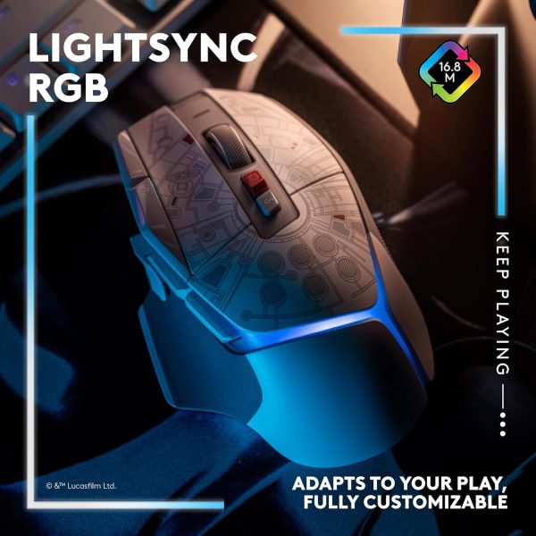 Logitech G502 X Plus Wireless Gaming Mouse - LIGHTSPEED Optical, LIGHTFORCE Switches, LIGHTSYNC RGB, HERO 25K Sensor for PC/Mac - Black - Image 29