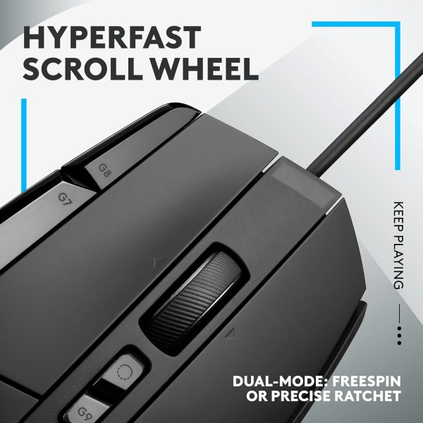 Logitech G502 X Plus Wireless Gaming Mouse - LIGHTSPEED Optical, LIGHTFORCE Switches, LIGHTSYNC RGB, HERO 25K Sensor for PC/Mac - Black - Image 47