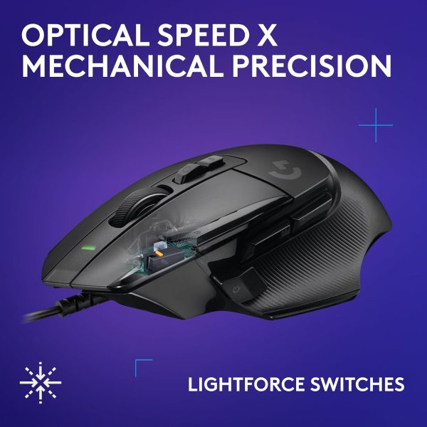 Logitech G502 X Plus Wireless Gaming Mouse - LIGHTSPEED Optical, LIGHTFORCE Switches, LIGHTSYNC RGB, HERO 25K Sensor for PC/Mac - Black - Image 101