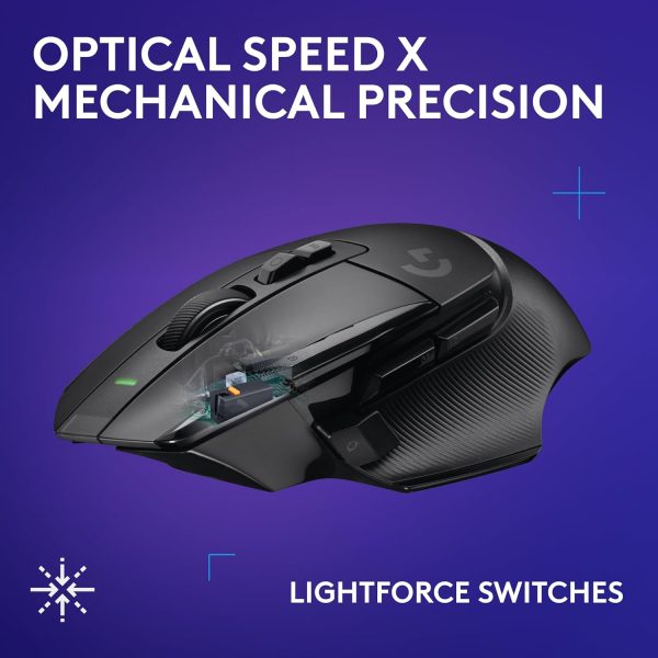 Logitech G502 X Plus Wireless Gaming Mouse - LIGHTSPEED Optical, LIGHTFORCE Switches, LIGHTSYNC RGB, HERO 25K Sensor for PC/Mac - Black - Image 108
