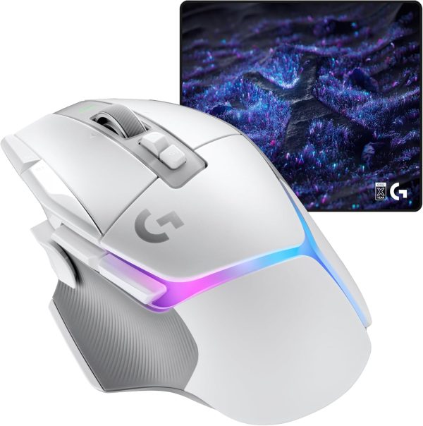 Logitech G502 X Plus Wireless Gaming Mouse - LIGHTSPEED Optical, LIGHTFORCE Switches, LIGHTSYNC RGB, HERO 25K Sensor for PC/Mac - Black - Image 110