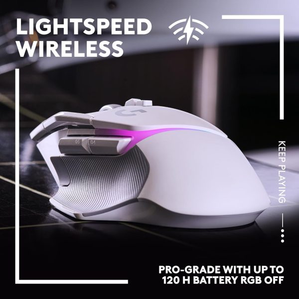 Logitech G502 X Plus Wireless Gaming Mouse - LIGHTSPEED Optical, LIGHTFORCE Switches, LIGHTSYNC RGB, HERO 25K Sensor for PC/Mac - Black - Image 112