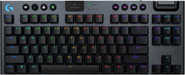 Logitech G915 X Lightspeed Wireless Mechanical Gaming Keyboard, Double-Shot PBT Keycaps, Fully Programmable Keys, RGB Backlit Mac/PC Gaming Keyboards, Aluminum Finish, GL Tactile Switches, Black - Image 19