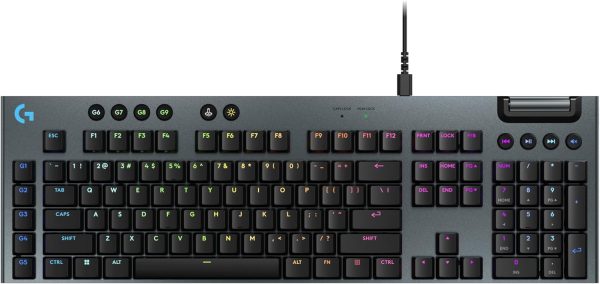 Logitech G915 X Lightspeed Wireless Mechanical Gaming Keyboard, Double-Shot PBT Keycaps, Fully Programmable Keys, RGB Backlit Mac/PC Gaming Keyboards, Aluminum Finish, GL Tactile Switches, Black - Image 20