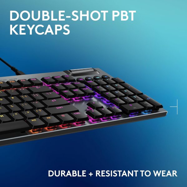 Logitech G915 X Lightspeed Wireless Mechanical Gaming Keyboard, Double-Shot PBT Keycaps, Fully Programmable Keys, RGB Backlit Mac/PC Gaming Keyboards, Aluminum Finish, GL Tactile Switches, Black - Image 26