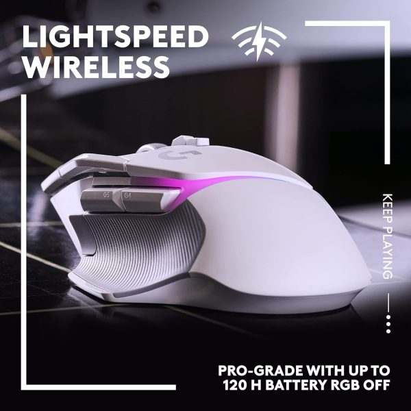Logitech G502 X Plus Wireless Gaming Mouse - LIGHTSPEED Optical, LIGHTFORCE Switches, LIGHTSYNC RGB, HERO 25K Sensor for PC/Mac - Black - Image 129