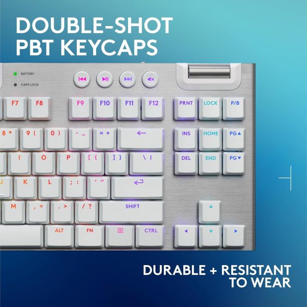 Logitech G915 X Lightspeed Wireless Mechanical Gaming Keyboard, Double-Shot PBT Keycaps, Fully Programmable Keys, RGB Backlit Mac/PC Gaming Keyboards, Aluminum Finish, GL Tactile Switches, Black - Image 34