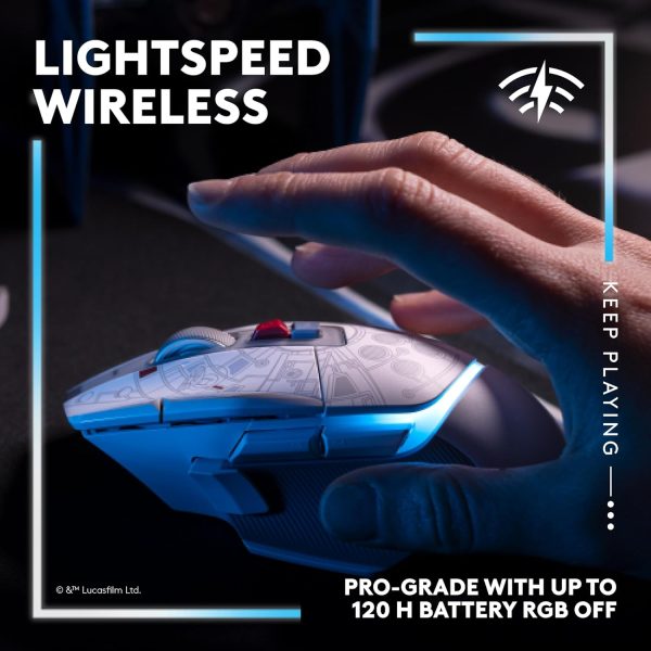 Logitech G502 X Plus Wireless Gaming Mouse - LIGHTSPEED Optical, LIGHTFORCE Switches, LIGHTSYNC RGB, HERO 25K Sensor for PC/Mac - Black - Image 138