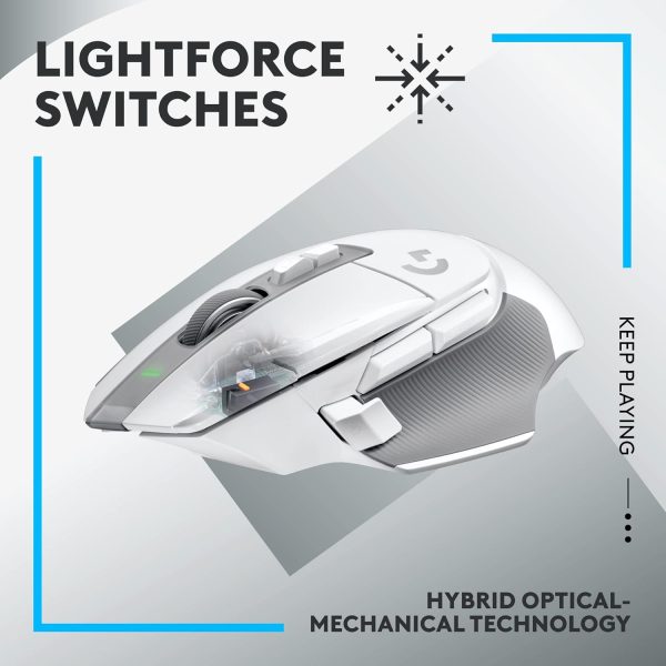 Logitech G502 X Plus Wireless Gaming Mouse - LIGHTSPEED Optical, LIGHTFORCE Switches, LIGHTSYNC RGB, HERO 25K Sensor for PC/Mac - Black - Image 144
