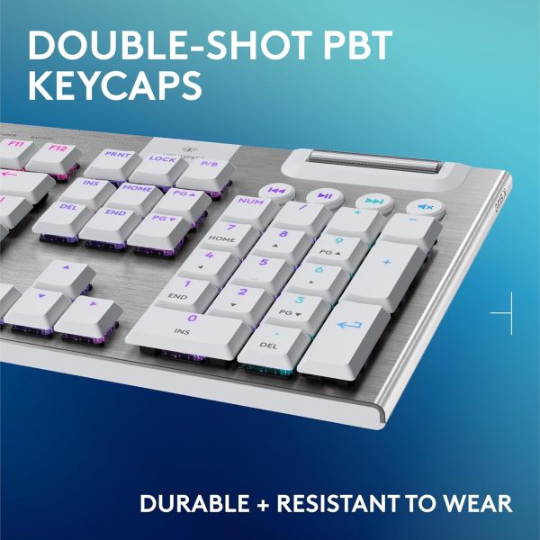Logitech G915 X Lightspeed Wireless Mechanical Gaming Keyboard, Double-Shot PBT Keycaps, Fully Programmable Keys, RGB Backlit Mac/PC Gaming Keyboards, Aluminum Finish, GL Tactile Switches, Black - Image 43