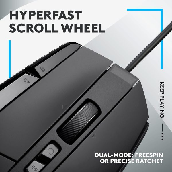Logitech G502 X Plus Wireless Gaming Mouse - LIGHTSPEED Optical, LIGHTFORCE Switches, LIGHTSYNC RGB, HERO 25K Sensor for PC/Mac - Black - Image 172
